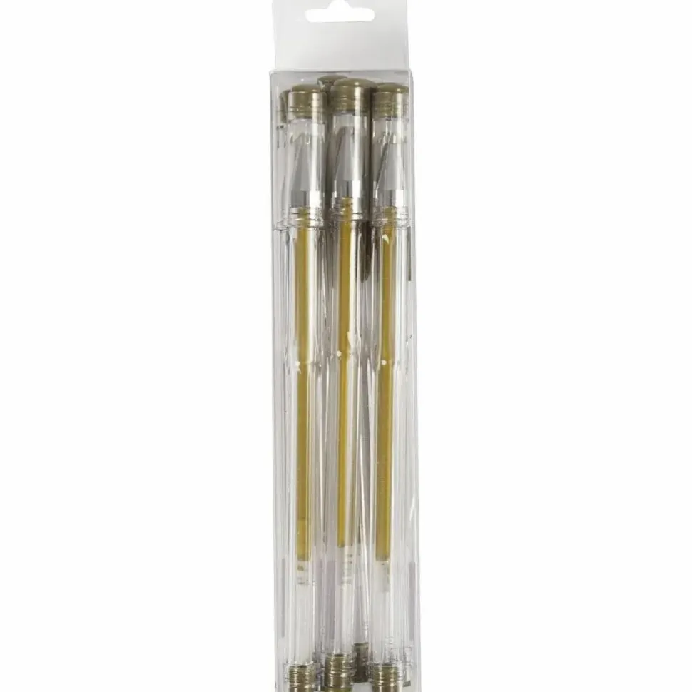 Gel kuglepen - Guld, 6 stk
