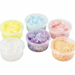 Glitter Clay 6 x 20 ml - Pastelfarver