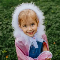 Glitterkappe med pelskant, str. 4-7 år