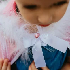 Glitterkappe med pelskant, str. 4-7 år