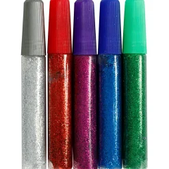 Glitterlim 10 ml. - Kulørt, 5 stk