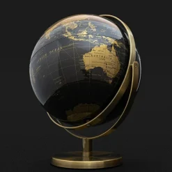 Globus 20 cm - Sort/Guld