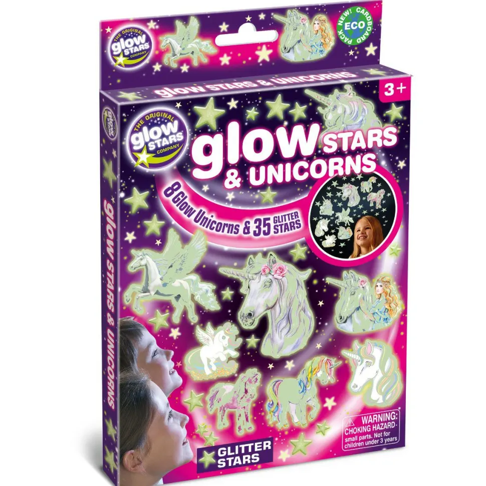 Glow - Enhjørninger + stjerner, 43 dele