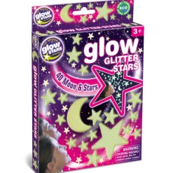 Glow - Stjerner m. glimmer, 40 dele