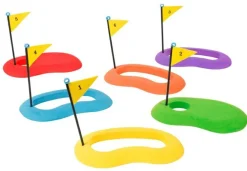 Golf puttehuller med flag, 6 stk