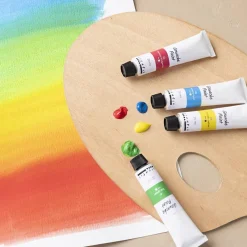 Gouache maling 20 ml. - Basisfarver, 6 stk