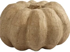 Græskar i papmaché - Ø16 cm.