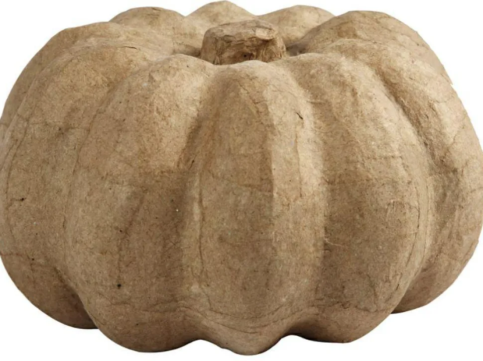 Græskar i papmaché - Ø16 cm.