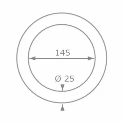 Gymnastikringe i træ - PP-reb - Ø14,5 cm