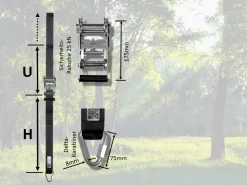 Gyngeophæng til træ - Med lås 300 cm
