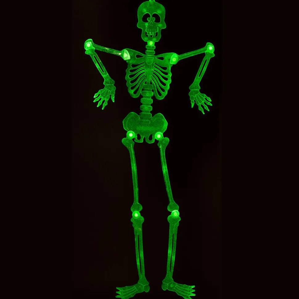 Halloween-ophæng - Skelet (selvlysende), 90 cm