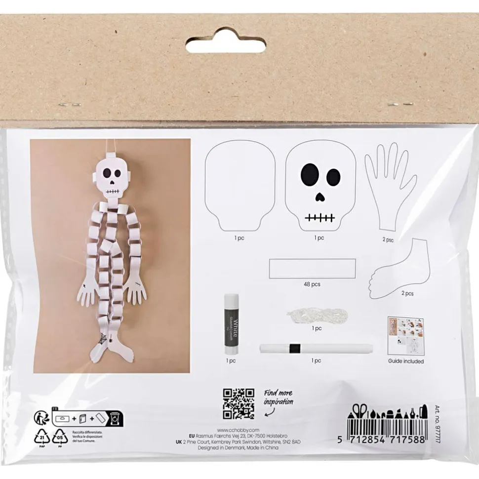 Halloween-pose - Papirskelet