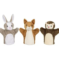 Hånddukker 24 cm - Egern, pindsvin & hare