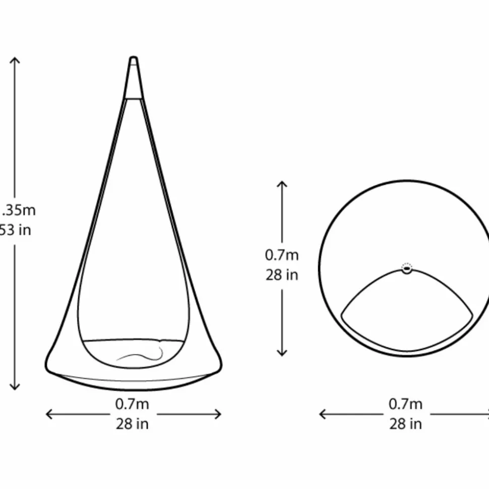 Hængehule Ø70 cm inkl. pude - Lilla