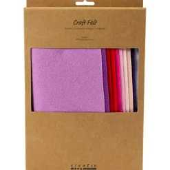 Hobbyfilt A4 - Lilla/pink, 10 ark