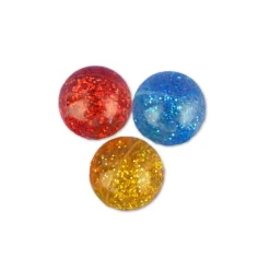 Hoppebolde Ø 4,5 cm - Glitter, 3 stk