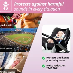 Høreværn Muffy Baby 1-3 år - Pink