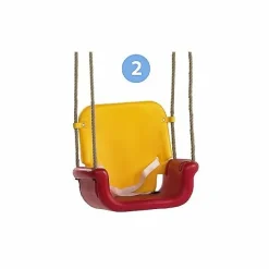 3-i-1 babygynge - Gul/rød