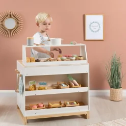 2-i-1 legekøkken & butik - Prunus (hvid)