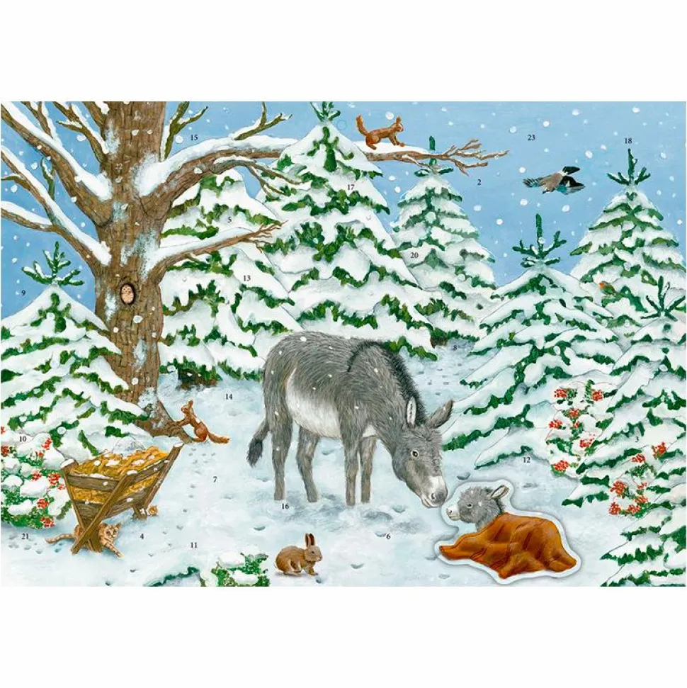 Julekalender m. klistermærker - Det lille æsel