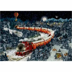 Julekalender puslespil - Juletoget, 1.000 brikker