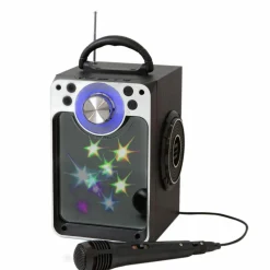 Karaokemaskine m. bluetooth + lys - Sort