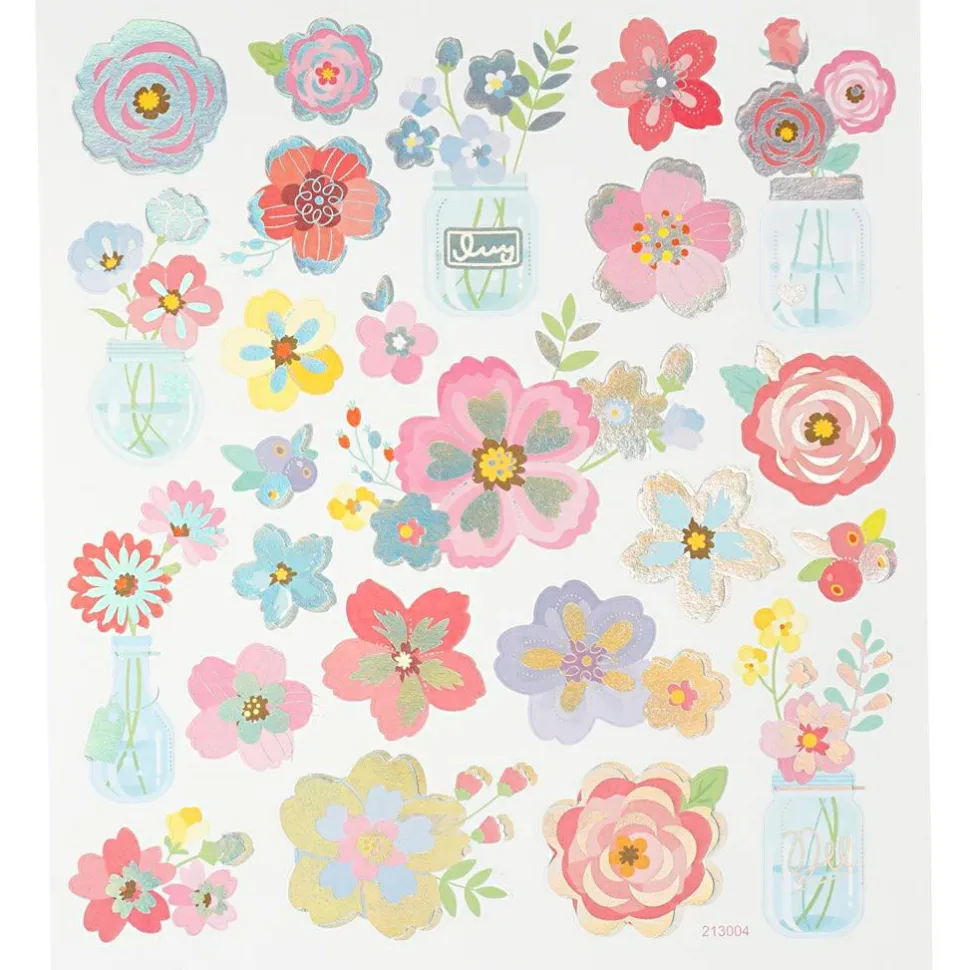 Klistermærker - Forårsblomster, 1 ark