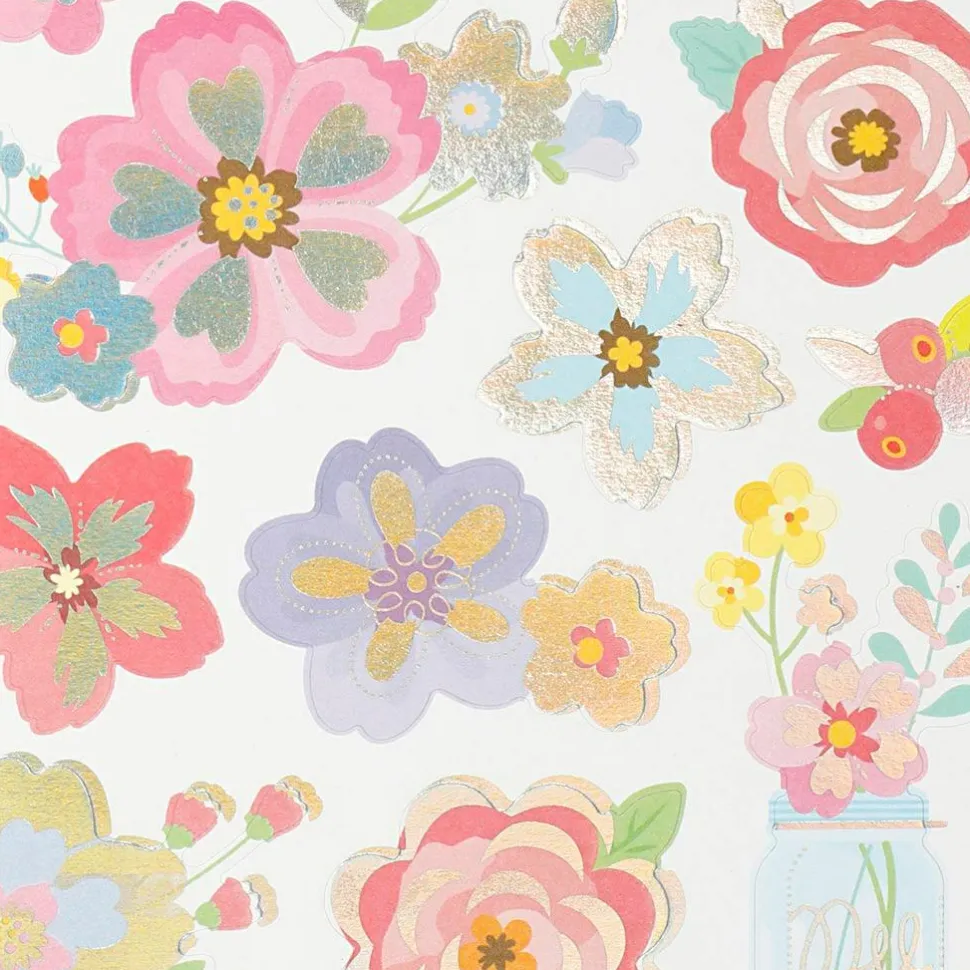 Klistermærker - Forårsblomster, 1 ark