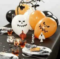 Klistermærker - Halloween ansigter, 1 ark