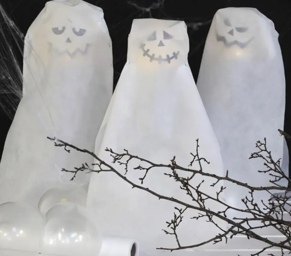 Klistermærker - Halloween ansigter, 1 ark