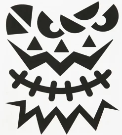 Klistermærker - Halloween ansigter, 1 ark