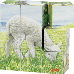 Klodspuslespil - Bondegårdsdyr, 9 klodser