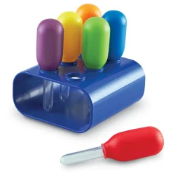 Kæmpe pipette med stativ, 6 stk.