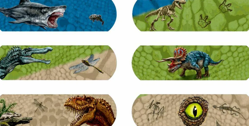 Kompetenceplaster - Dinosaurer, 10 stk