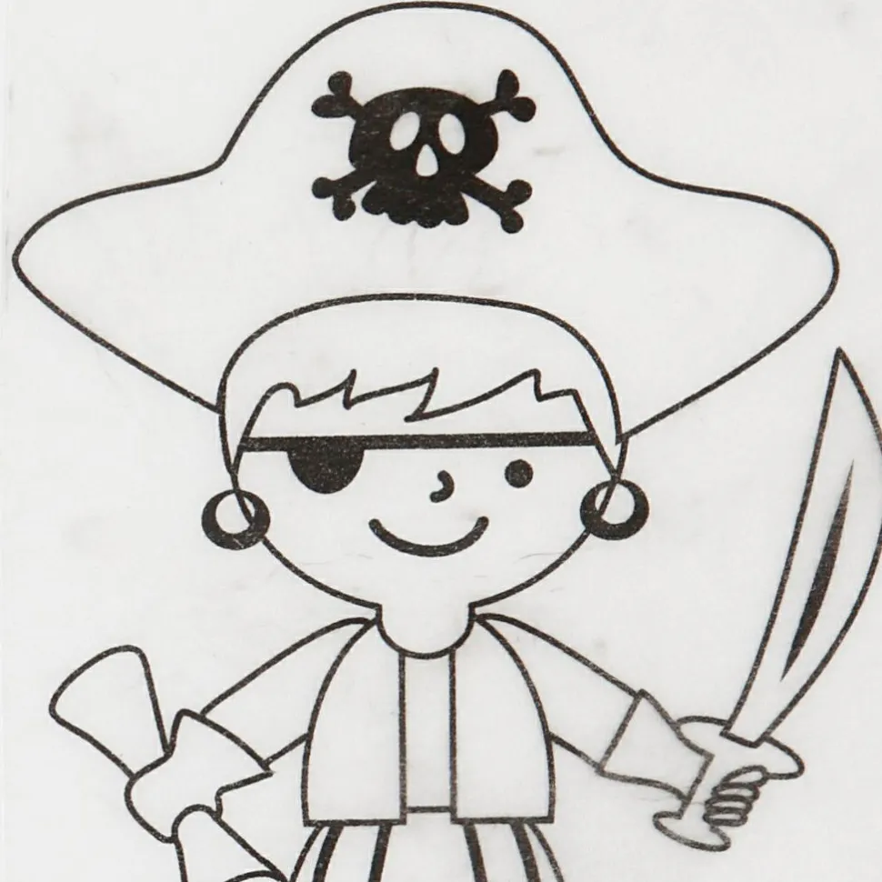 Krympeplast m. motiver - Pirater, 4 ark
