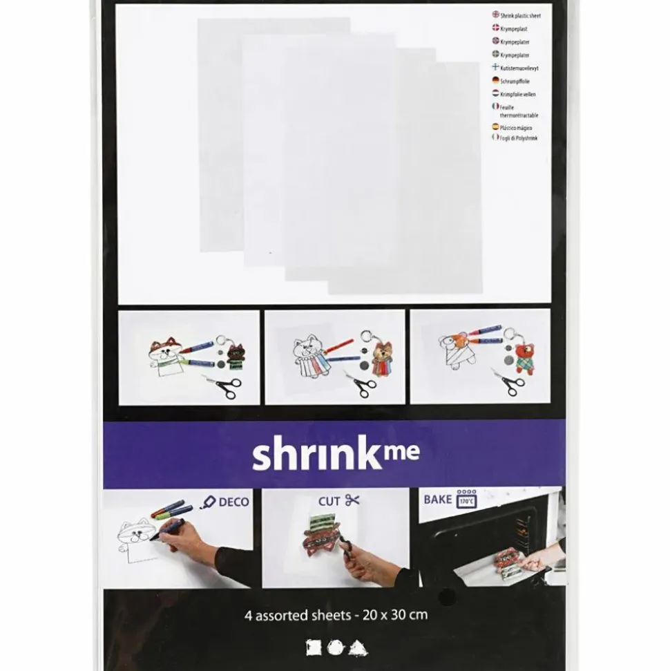Krympeplast transparent mat - 20x30 cm, 4 ark