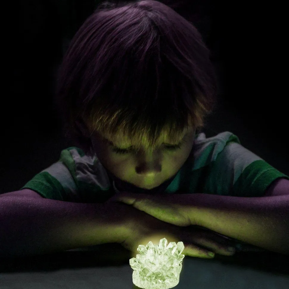 Krystaldyrkning - Glow-in-the-dark, Grøn