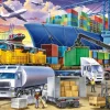 Larsen puslespil - Containerhavn, 37 brikker