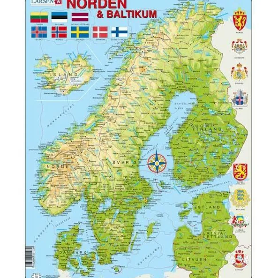 Larsen puslespil - Norden, 75 brikker