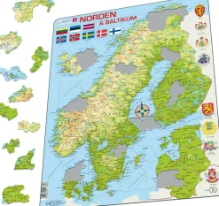 Larsen puslespil - Norden, 75 brikker