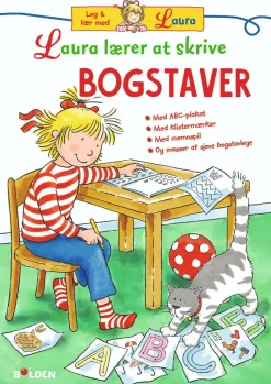 Laura lærer at skrive bogstaver