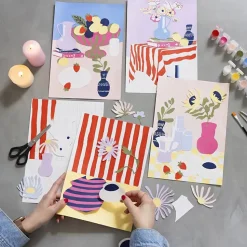 Lav collager med blomstermotiver