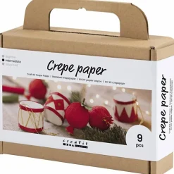 Lav julepynt af crepepapir, 9 stk