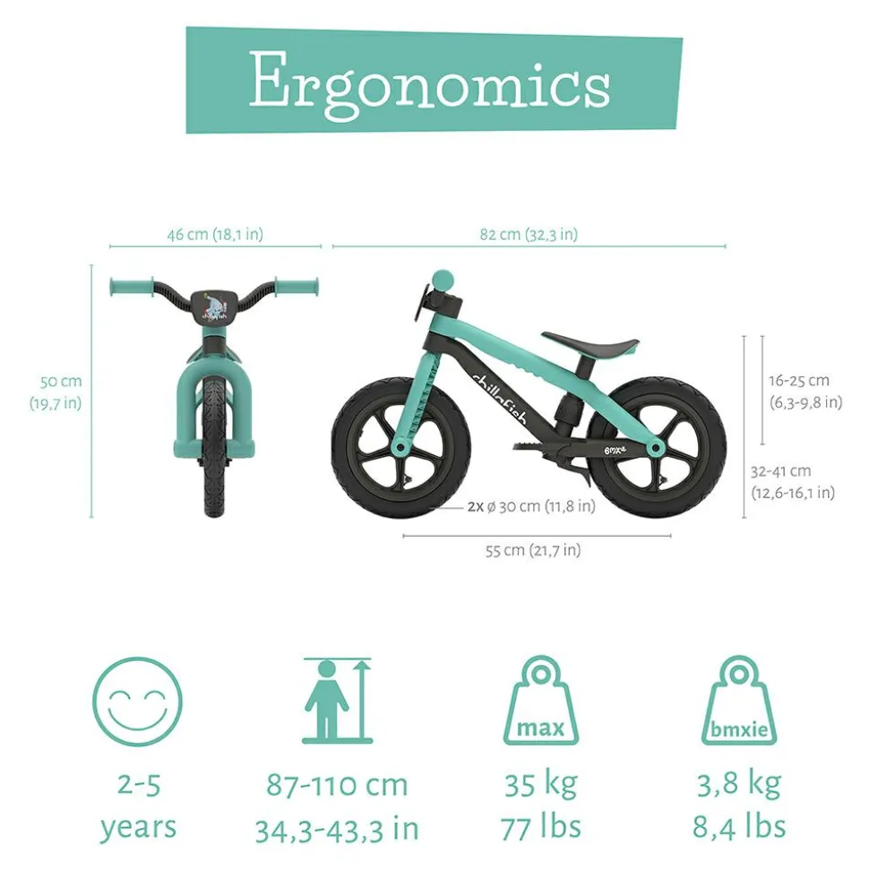 Løbecykel BMXie 2 - Mint (2-5 år)