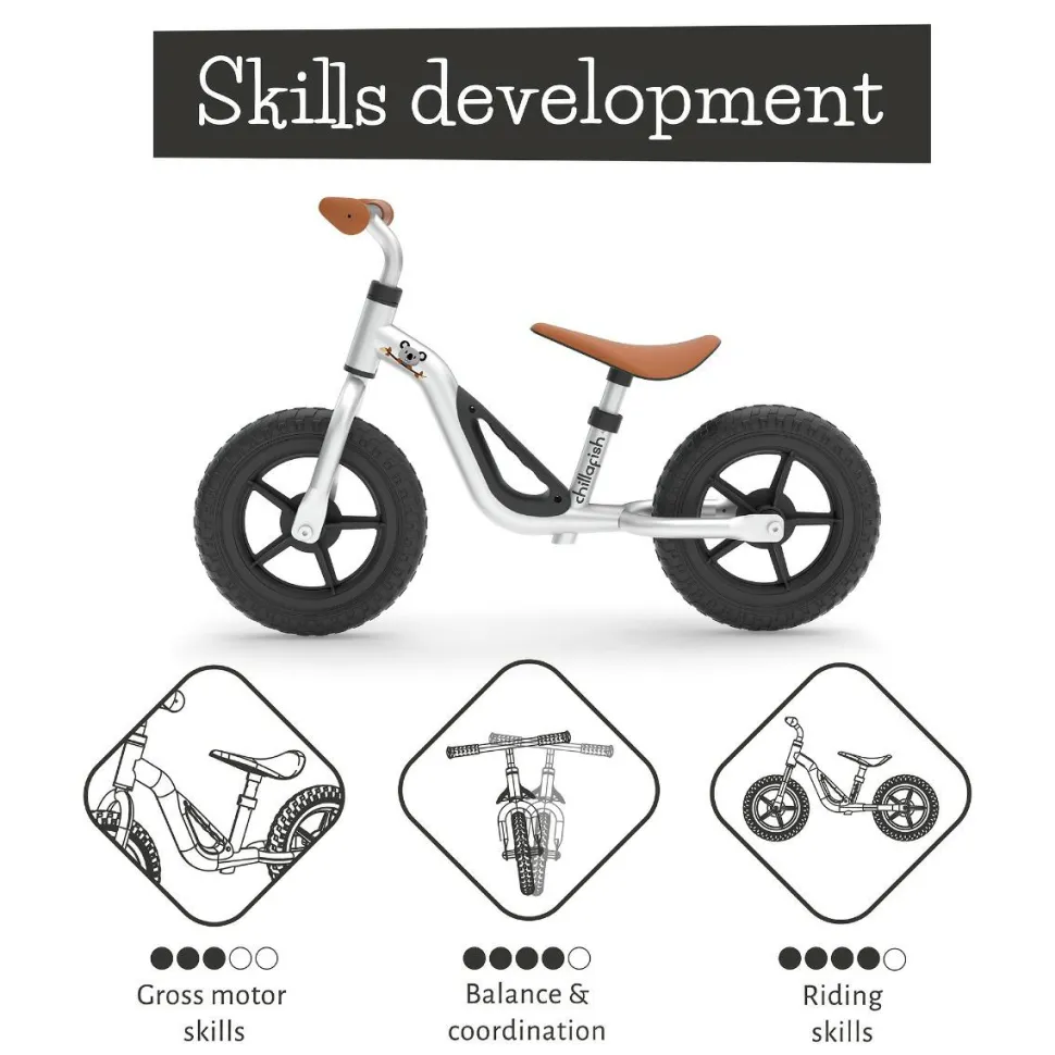 Løbecykel Charlie - Sølv (18 mdr - 4 år)