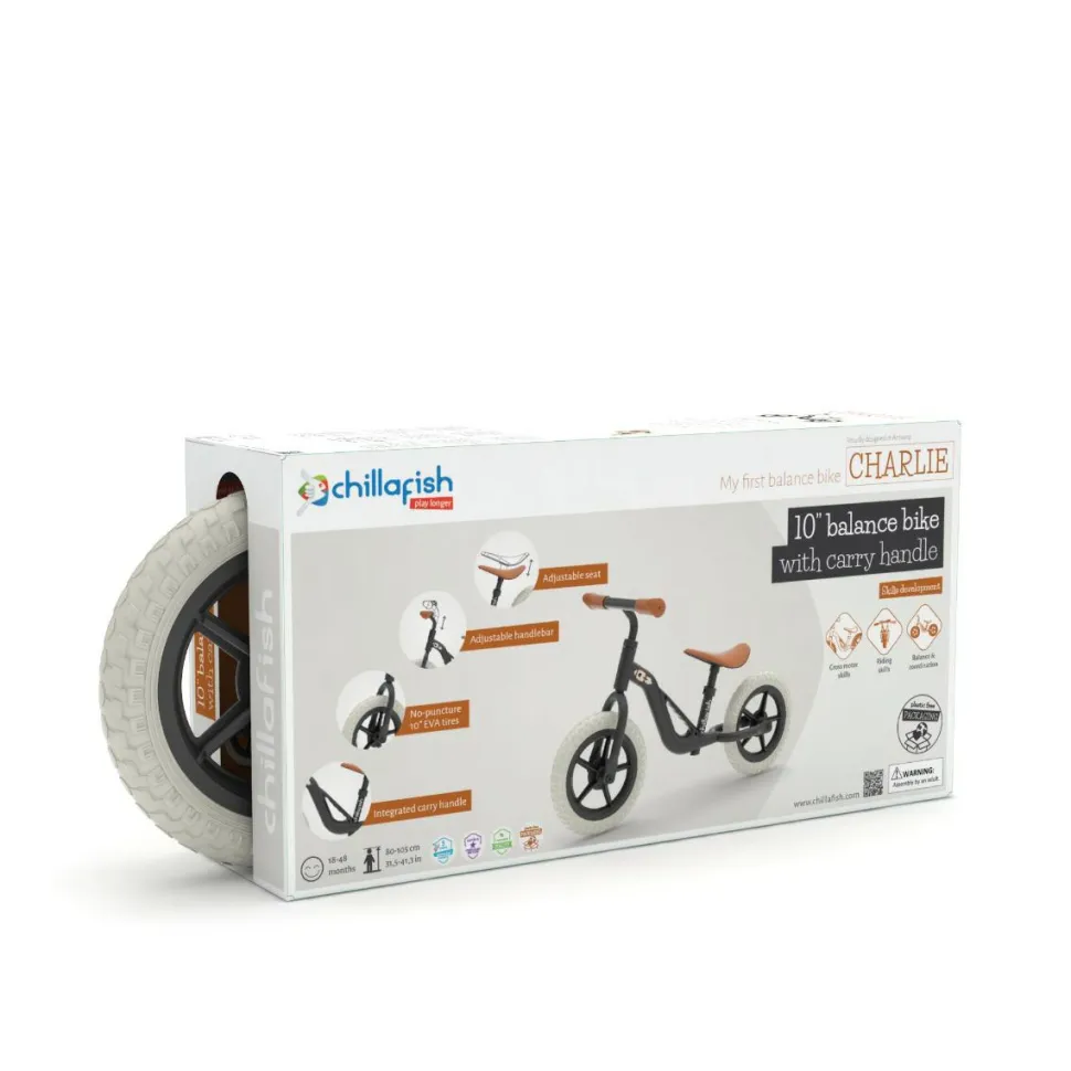Løbecykel Charlie - Sort (18 mdr - 4 år)