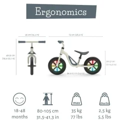 Løbecykel Charlie GLOW - Beige (18 mdr - 4 år)