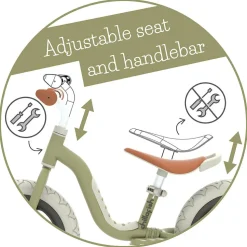 Løbecykel Charlie LUX - Oliven (2-5 år)
