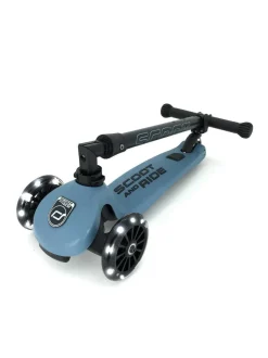 Løbehjul - Highwaykick 3 m. LED, Steel