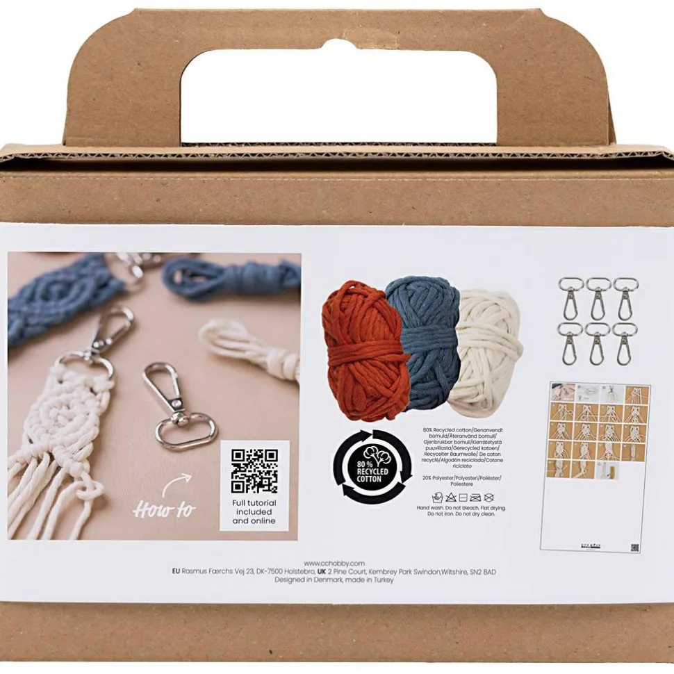 Macramé kit mini - Nøgleringe
